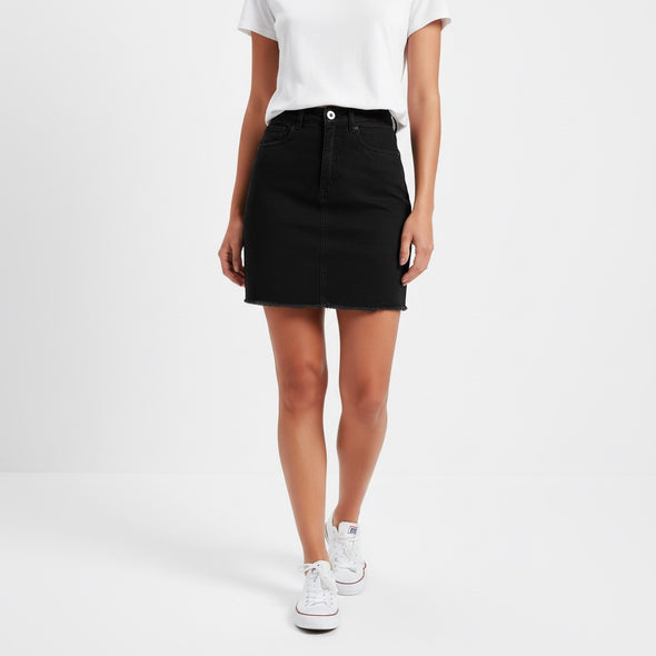 ETC Black Stretch Denim Skirt