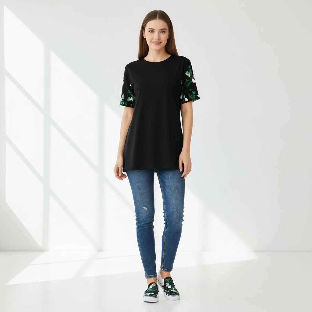 ETC Green Piwakawaka Cotton Tee