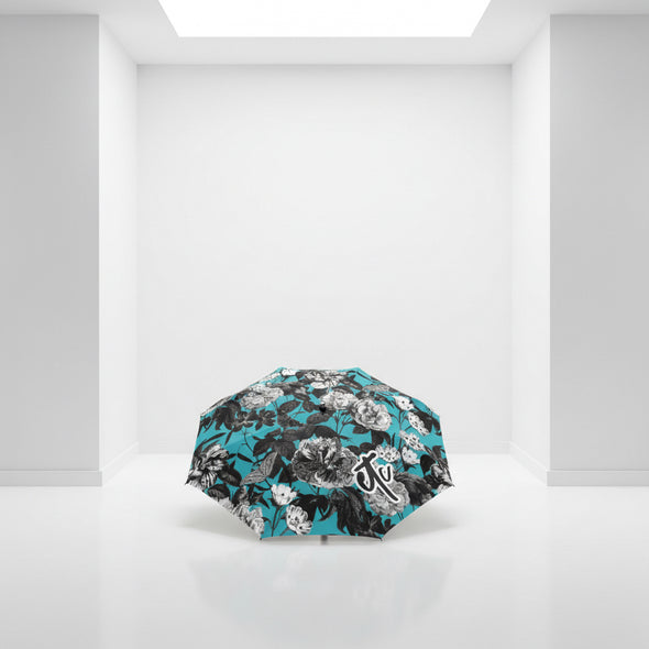 ETC Blue Floral Butterflies Anti-UV Umbrella