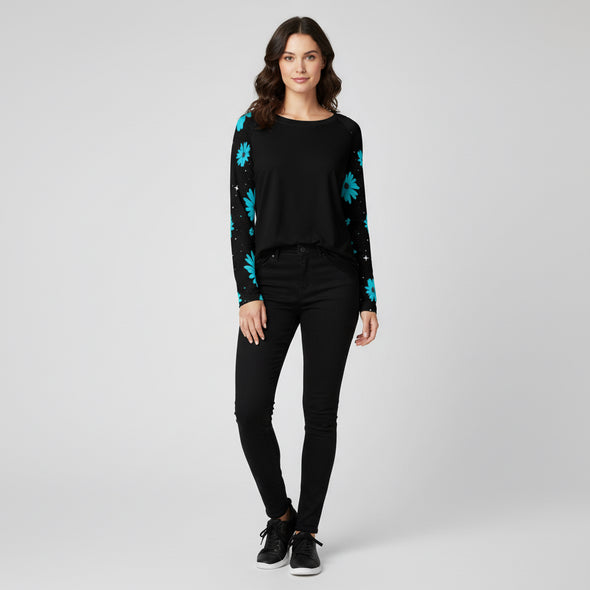 ETC Blue Daisies Long Sleeve