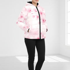 ETC Pink Floral Bloom Puffer Jacket