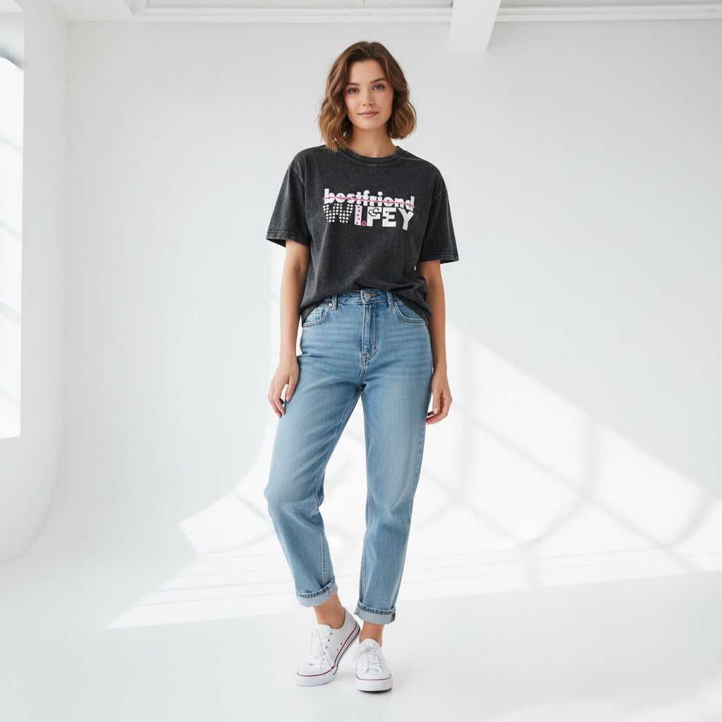 ETC  WIFEY Vintage Wash Tee