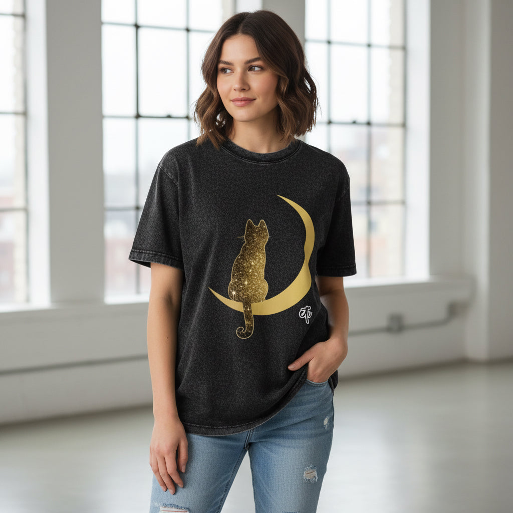 ETC Galaxy Cat Vintage WASH tee