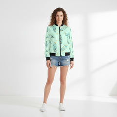ETC Mint Feather Bomber Jacket