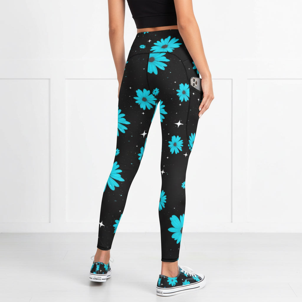 ETC Blue Daisies Leggings