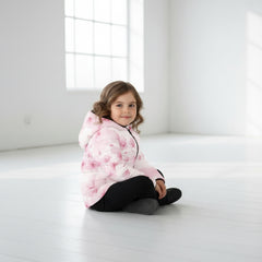 ETC Pink Floral Bloom Kids Puffer Jacket