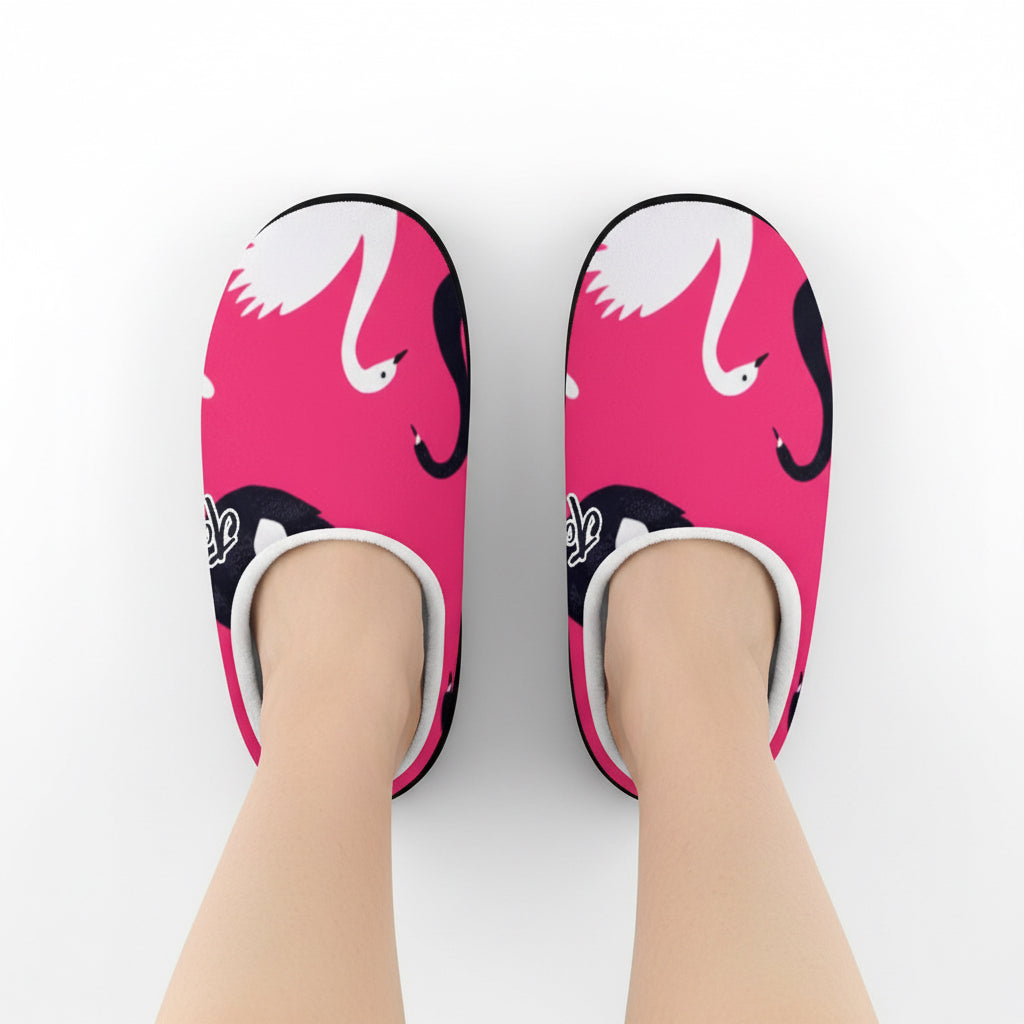 ETC Love Swan Cotton Slippers