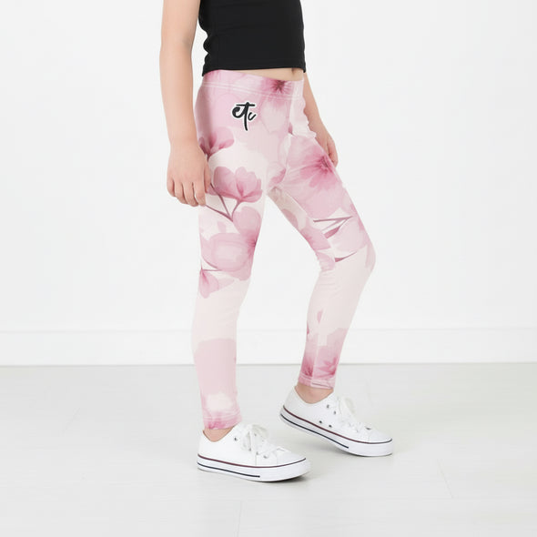 ETC Pink Bloom Girls Leggings