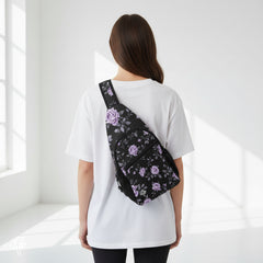 ETC Fleur Violettes Cross Body Bag