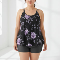 ETC Fleur Violette Plus Size Tankini Set