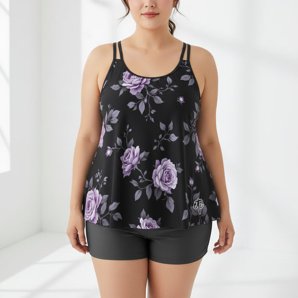 ETC Fleur Violette Plus Size Tankini Set