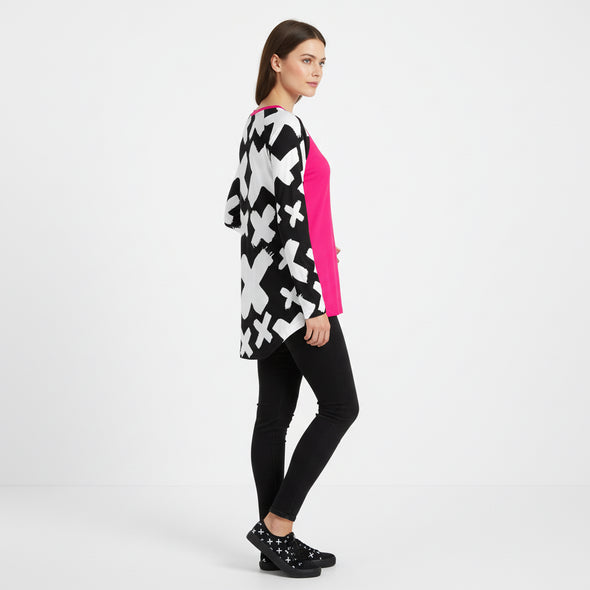 ETC Hot 'x' Hot Pink Long Sleeve Tee