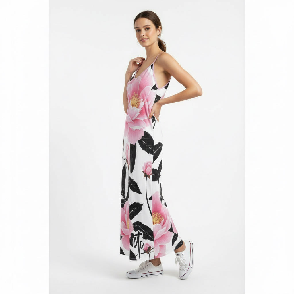 ETC Floral Strap Maxi Dress