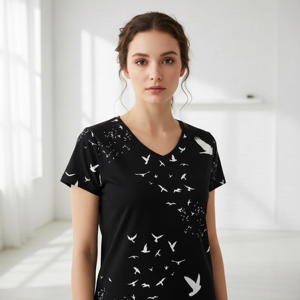 ETC V Neck Free Spirit Tee