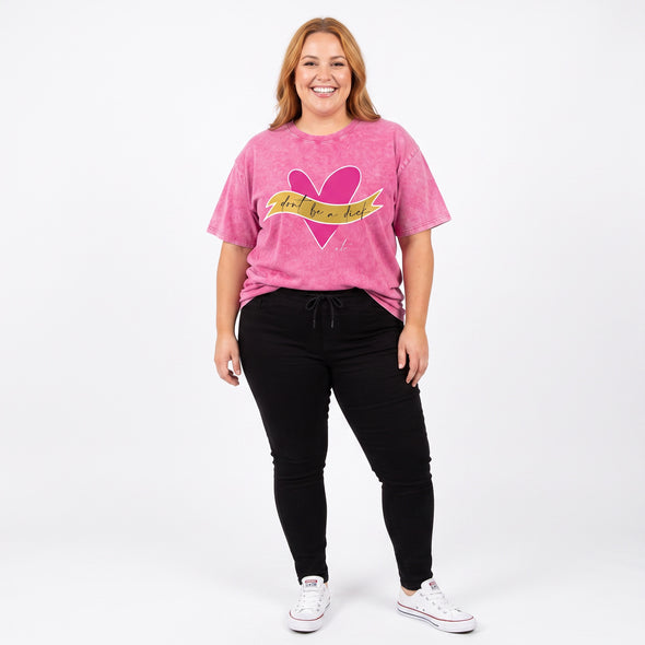 ETC Pink Don't be a D Vintage Pink Tee