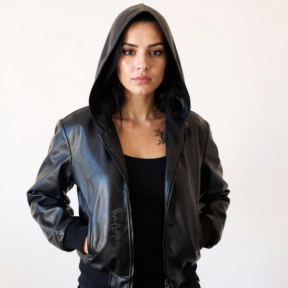 ETC Faux Leather Bomber