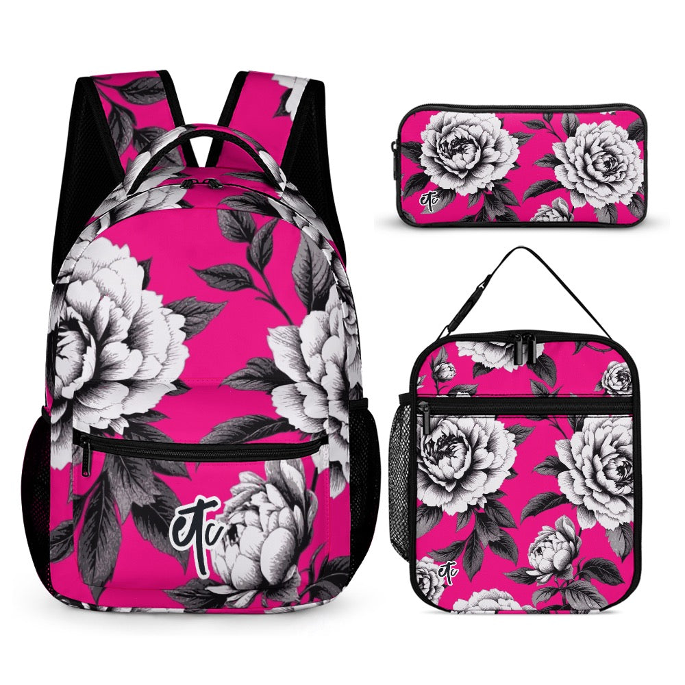ETC Hot Pink Monochrome Floral 3 Piece Set