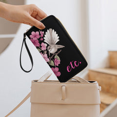 ETC Black Floral Fantail Wallet