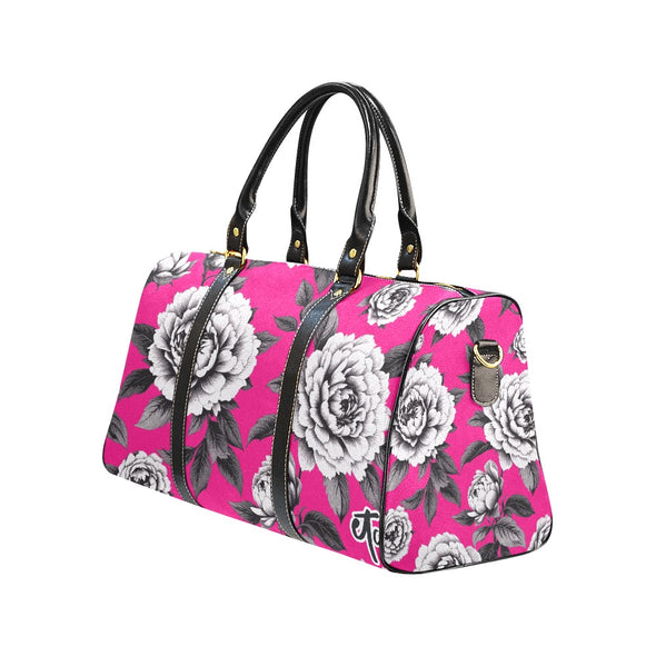 ETC Hot Pink Monochrome Floral Travel Bag