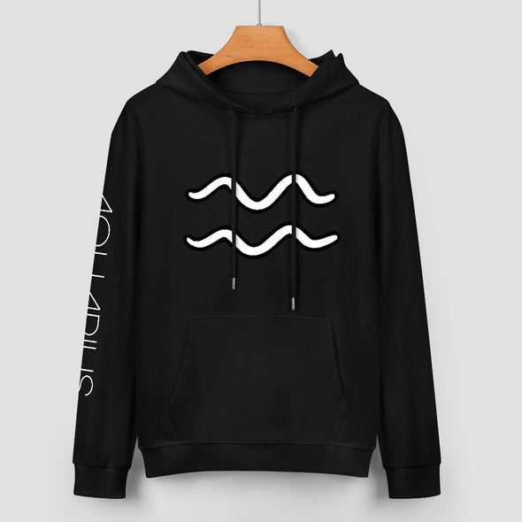 ETC Aquarius Zodiac Sign Cotton Hoodie