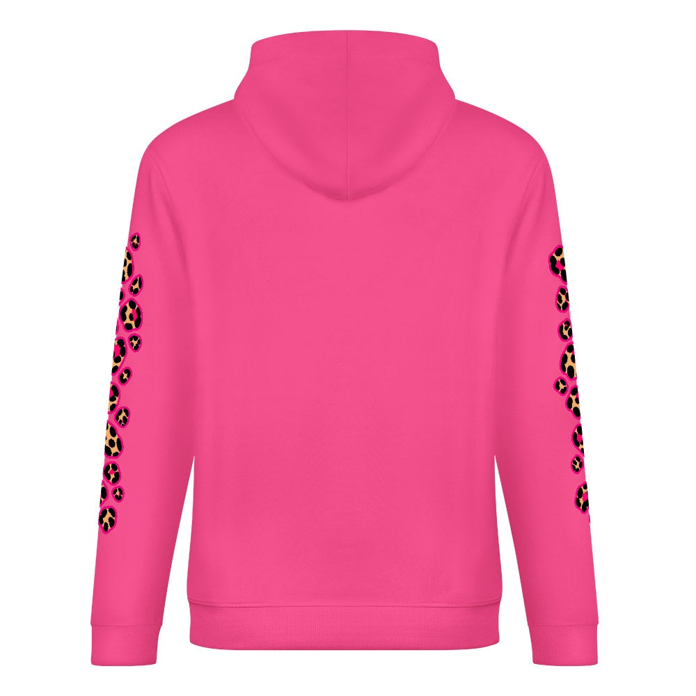 ETC Leopard Pink Cotton Hoodie