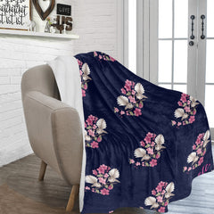 ETC Navy Floral Fantail Plus Blanket