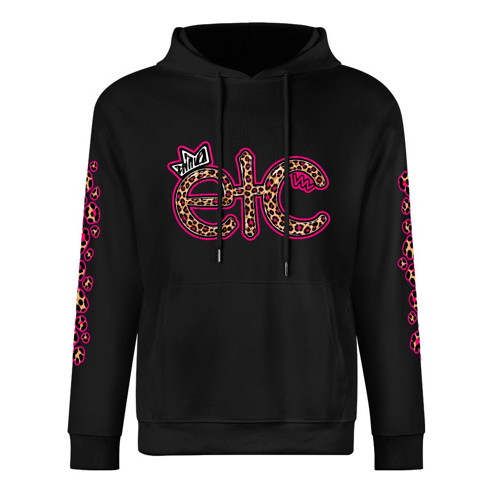 ETC Pink Leopard Cotton Hoodie