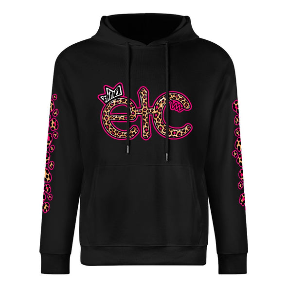 ETC Pink Leopard Cotton Hoodie