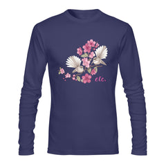ETC Navy Fantail Floral Long Sleeve Cotton Tee
