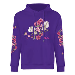 ETC Floral Fantail Purple Cotton hoodie