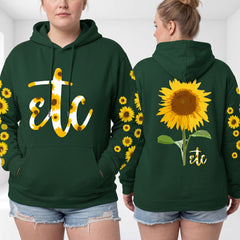 ETC Sunflower Green Cotton Hoodie