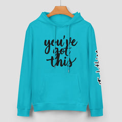 ETC Blue You've got this Cotton Hoodie