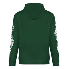 ETC Floral Dog Forest Green Cotton Hoodie