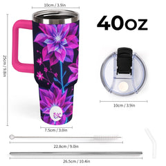 ETC Neon Floral Travel Mug