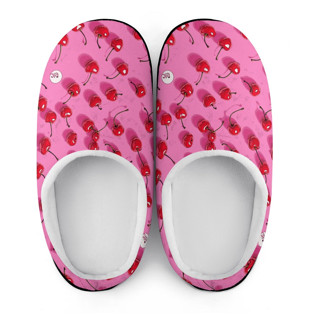 ETC Pink Cherries Cotton slippers