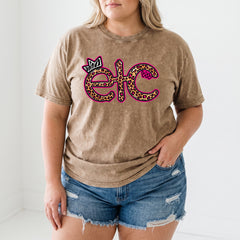 ETC Leopard Print Vintage Tee - Brown