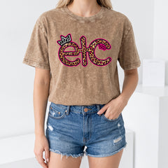 ETC Leopard Print Vintage Tee - Brown
