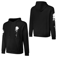 ETC Dripping Rose Black Cotton Hoodie
