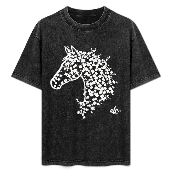 ETC Cherry Blossom Horse Vintage Cotton Leg