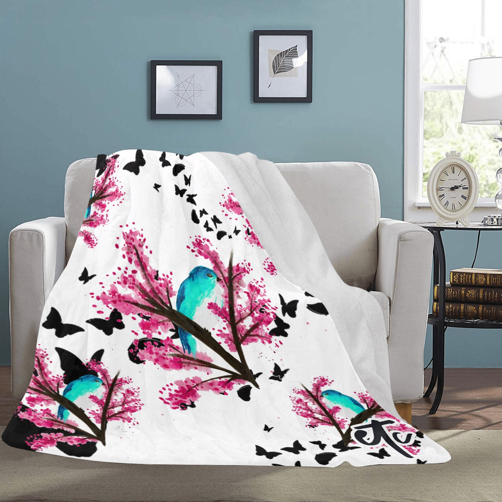 ETC Cherry Bird Micro fleece blanket