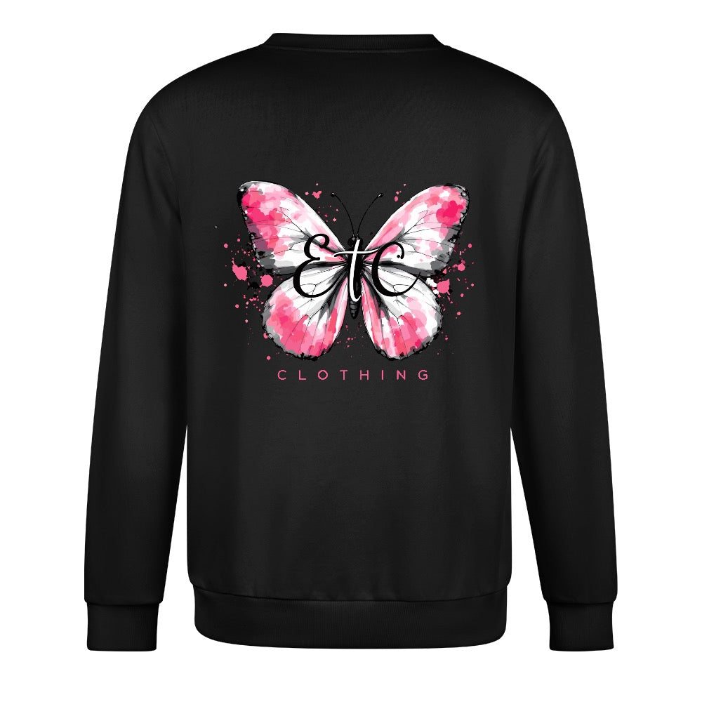 ETC Butterfly Cotton Crew - Black