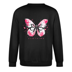 ETC Butterfly Cotton Crew - Black