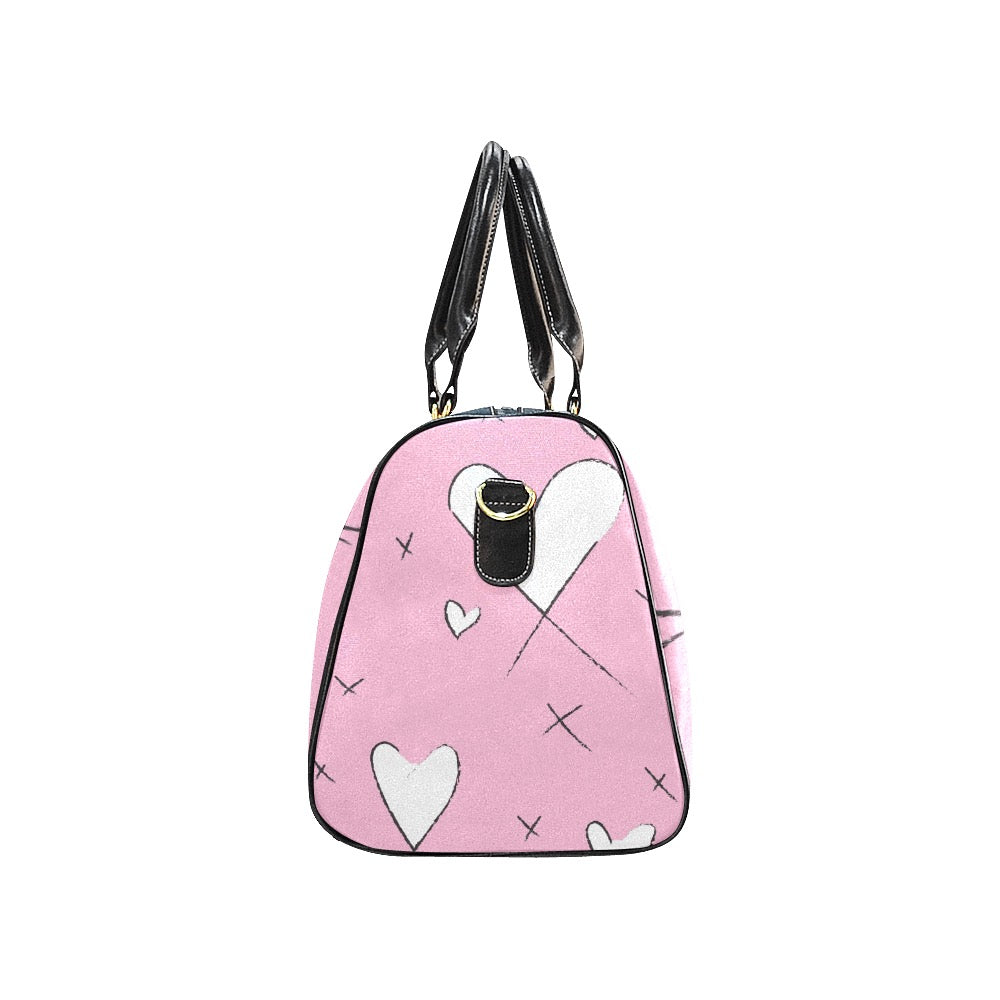 ETC Pink Heart 'x' Travel Bag
