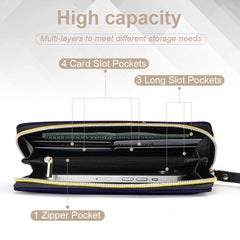 ETC Navy Floral Fantail Wallet