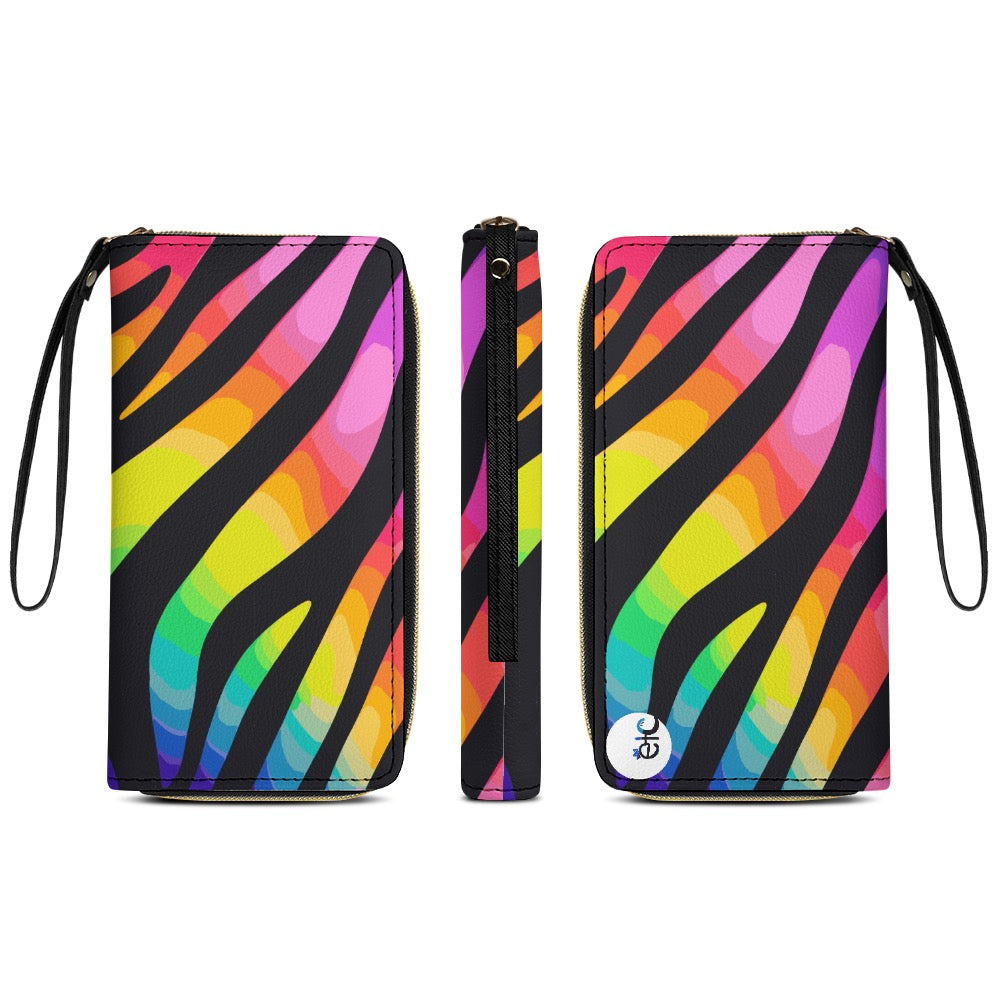 ETC Rainbow Zebra PU Leather Wallet