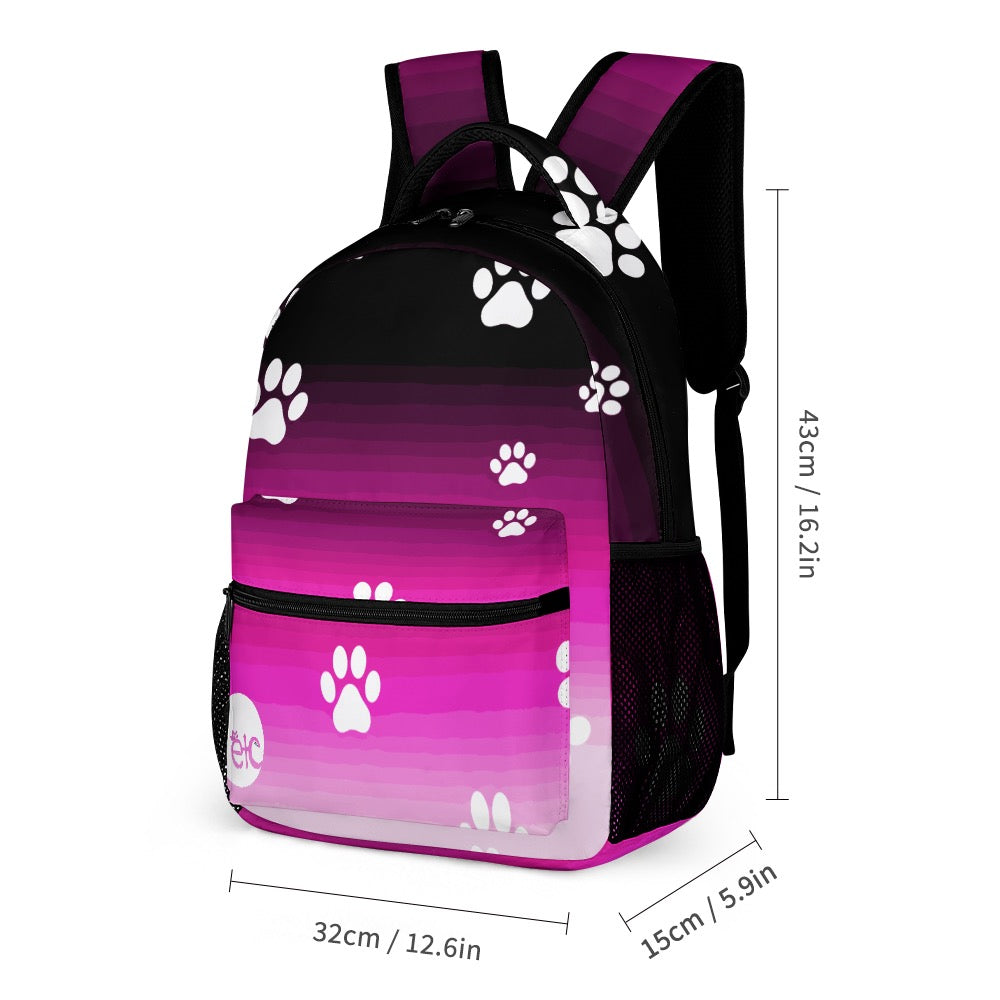 ETC Ombre Paws Backpack Set