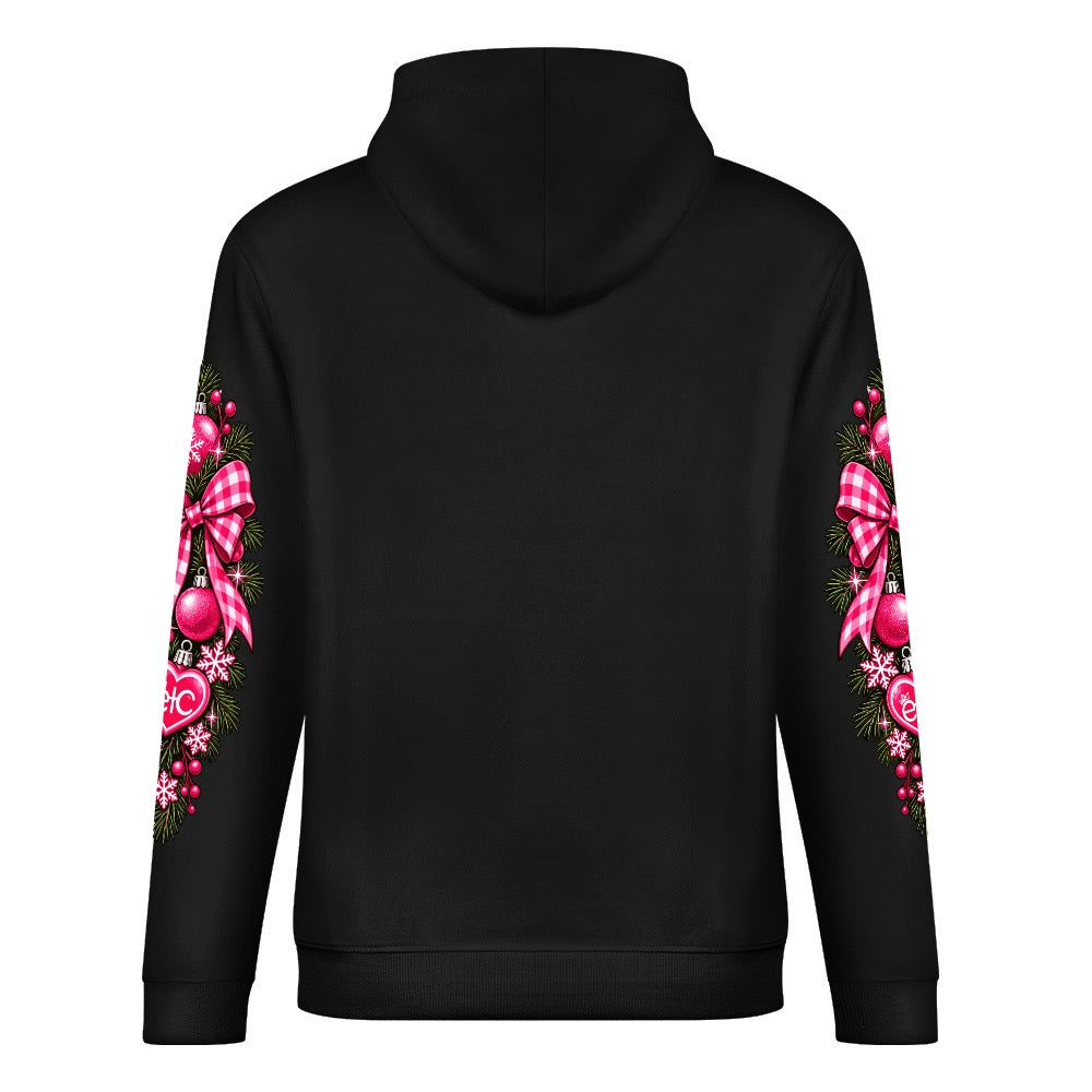 ETC Kiwi Christmas Black Cotton Hoodie