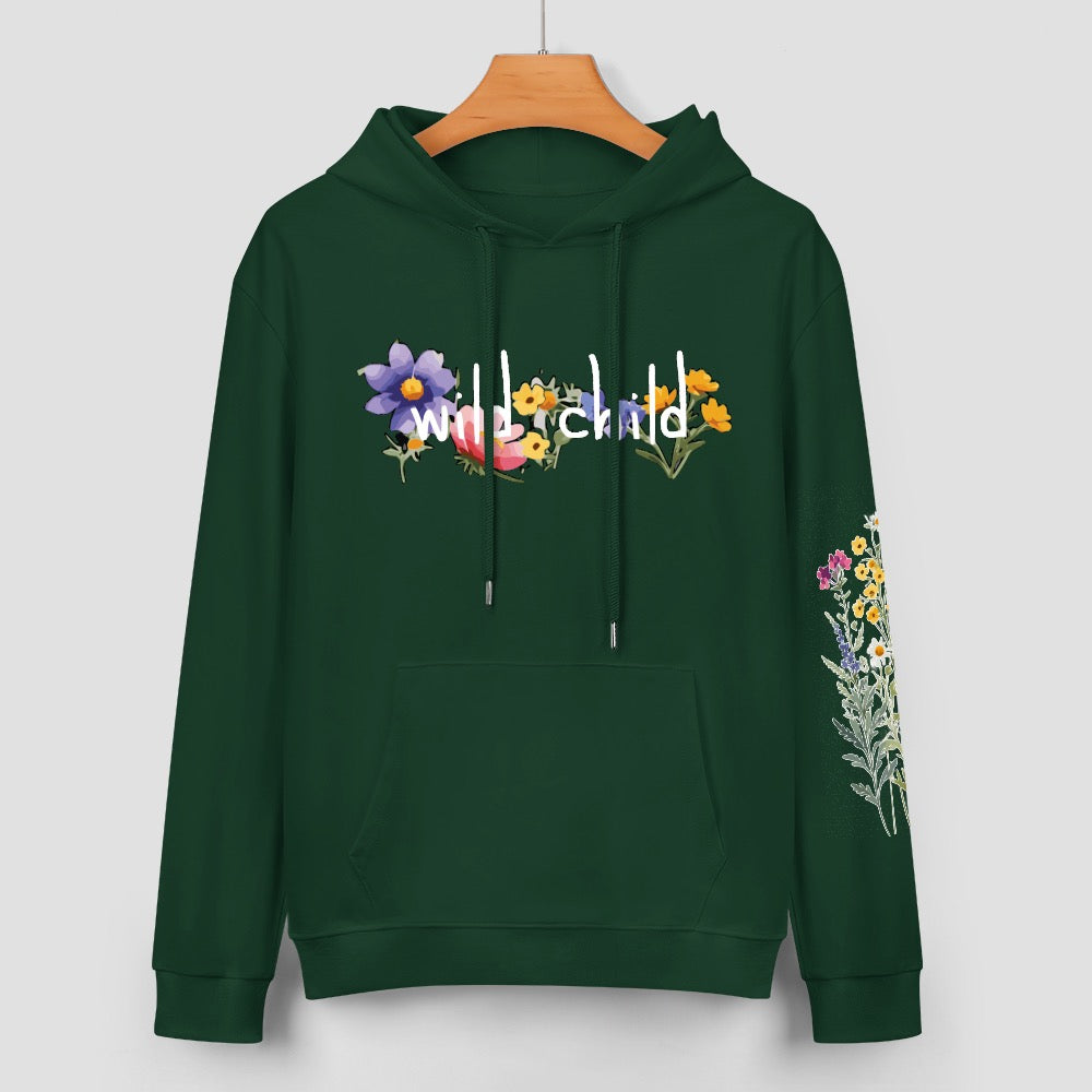 ETC Wild Child Forest Green Cotton Hoodie