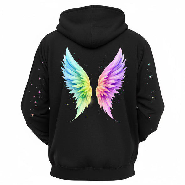 Rainbow Angel Wings Hoodie