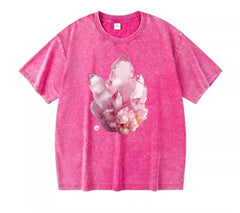 ETC Rose Quartz Crystal Pink Vintage Tee